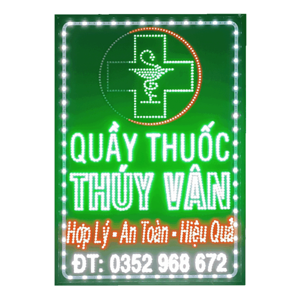Biển led nhà thuốc thuý vân Bảng LED 2 Mặt Treo Dọc – Nhà Thuốc