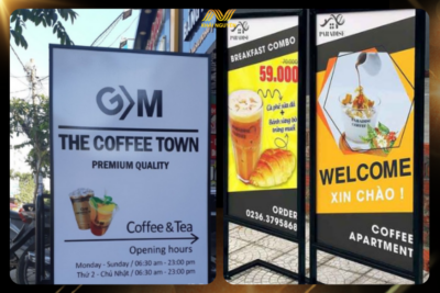 Thi Công Biển Vẫy Cafe – Mẫu Biển Vẫy Cà Phê Ấn Tượng, Giá Tốt