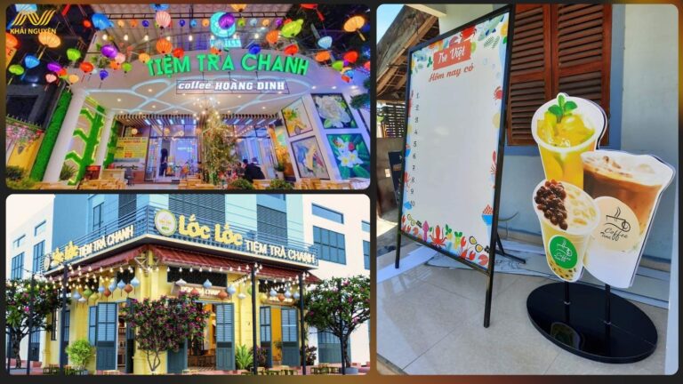 Biển vẫy trà chanh đẹp giúp thu hút khách hàng